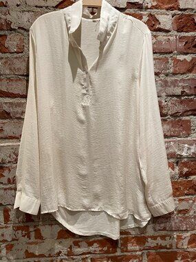 HEDLEY & BENNETT (Ann Taylor spin-off brand) Mixed Media Cream Tunic
